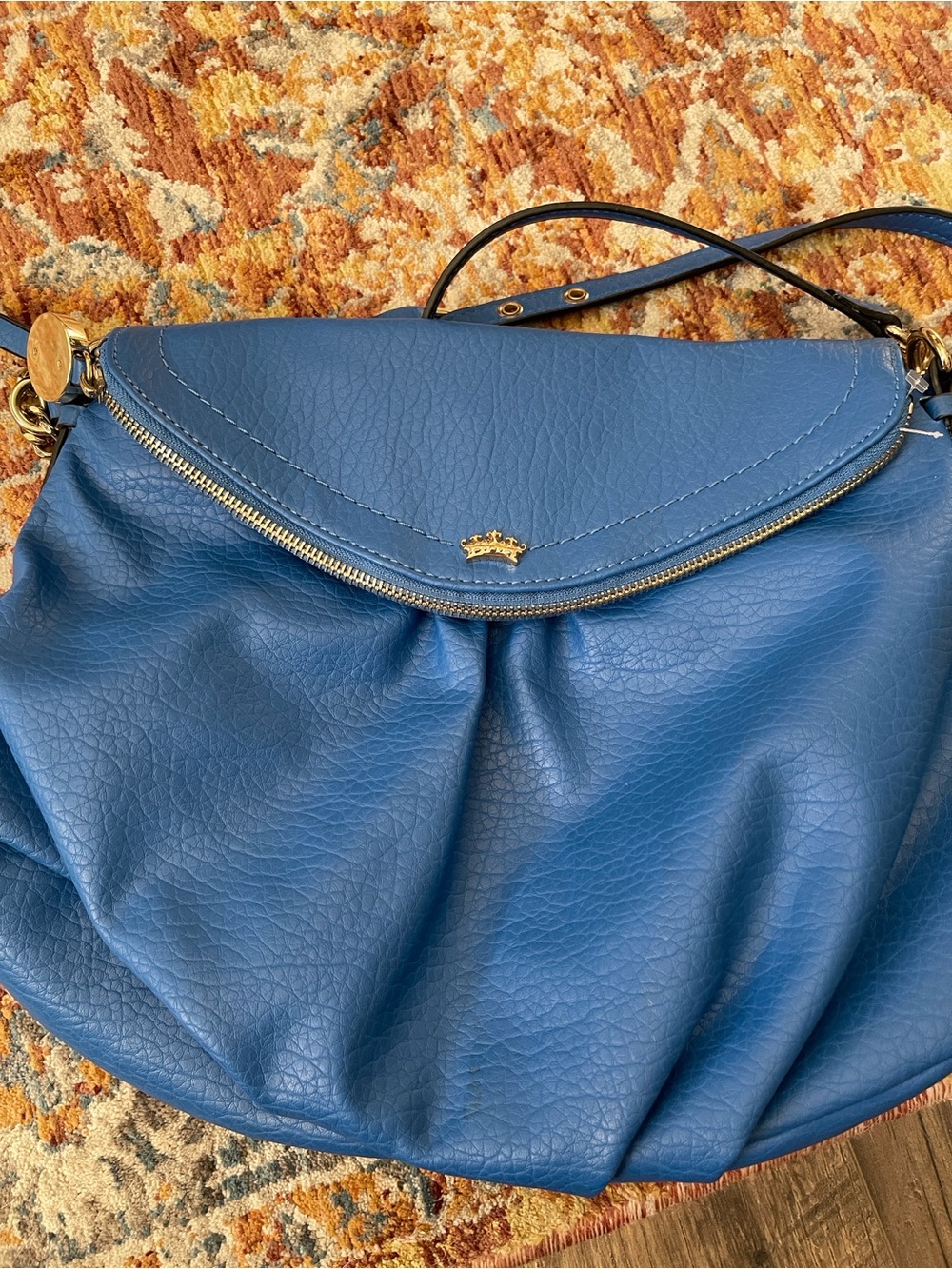 Juicy Couture Blue Leather Shoulder Bag